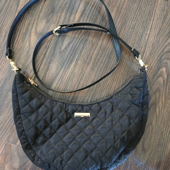 STUDIO NYC Black Quilted Crescent-Shaped Crossbody Bag NWOT - Picture 1 of 5